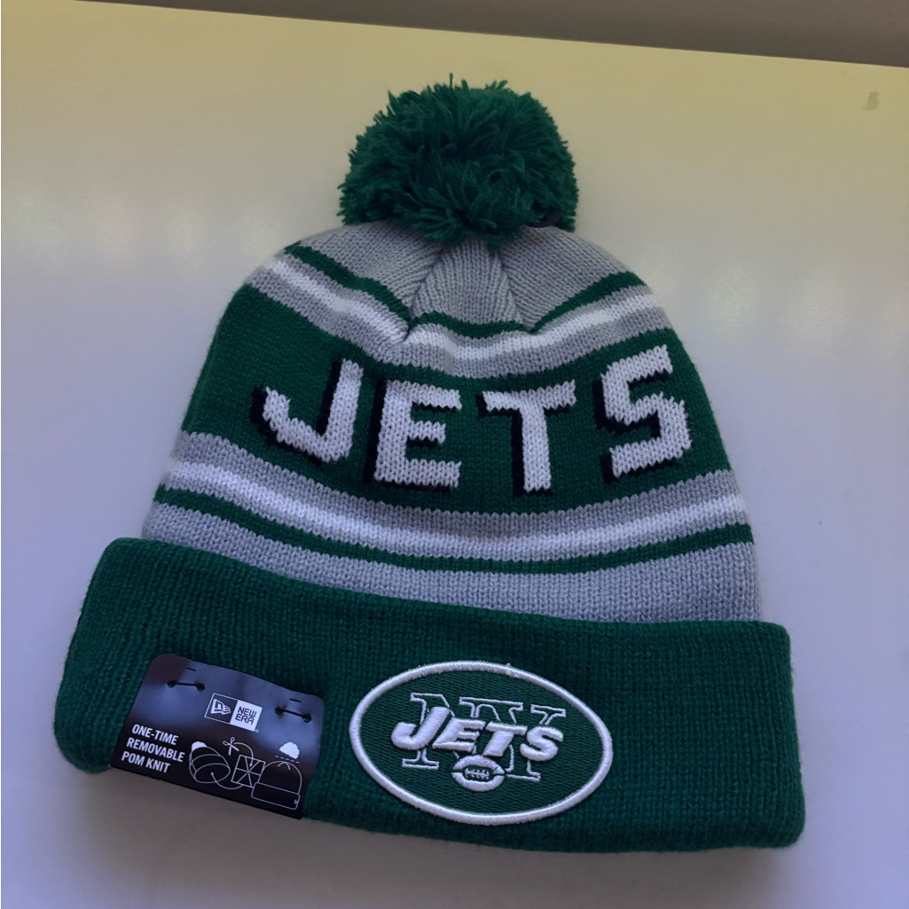 New Era Green And Gray Jets Beanie Brand New